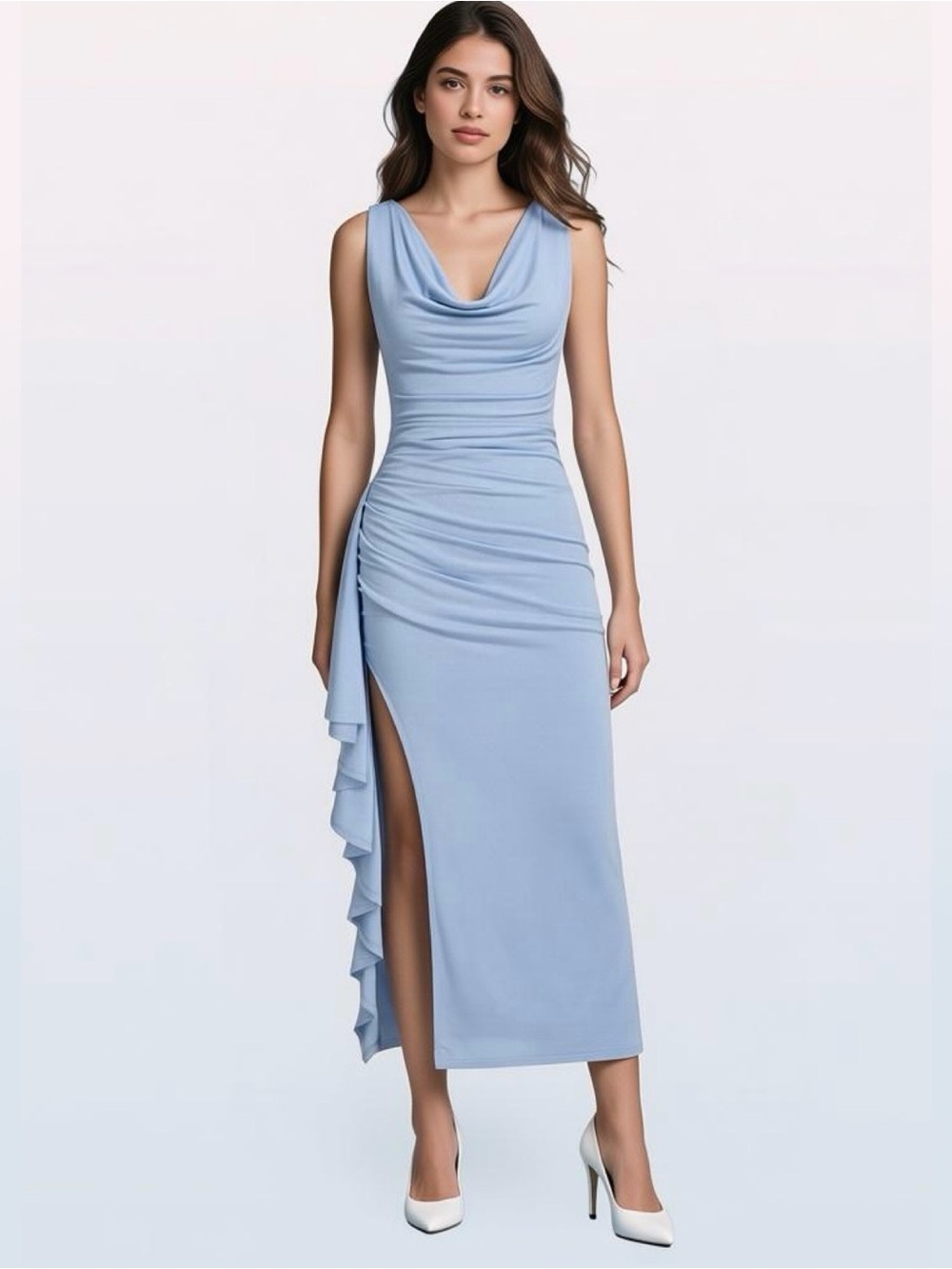 CIDER NWT TIE BACK RUFFLE DRESS MEDIUM